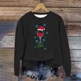 thumbnail image 1 of Gymaxes Hauts Grande Taille pour Femmes, Chandail Décontracté à Manches Longues pour Femmes, Col Rond Vacances Noël Imprimé Mignon Ample, 1 of 3
