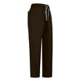 thumbnail image 5 of Fgvctg Scrubs for Women Set Plus Size Nursing Uniforms Petite V-Neck Yoga Scrub Pants and Tops Medical Scrubs Scrub Sets with Pockets Brown M, 5 of 7