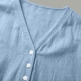 thumbnail image 7 of Womens Summer T-Shirts Short Sleeve V Neck Tops Loose Shirts Trendy Lightweight Soft Casual Summer Outfits Clothes, 7 of 7