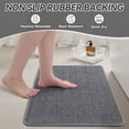 thumbnail image 6 of SIXHOME Bathroom Rugs Non Slip Bath Mat Chenille Soft Absorbent Quick Dry Bath Rugs for Bathroom Floor with Rubber Backing Machine Washable Bathmat Boho Bathroom Decor 17"x59" Dark Gray, 6 of 8