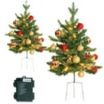 thumbnail image 2 of Solar Ground Christmas Tree LED, Outdoor Garden Decor with Multiple Light Modes, Waterproof Rattan Tree with Tripod Stake, Energy Saving Yard Decoration for Christmas Party Lighting, 2 of 6