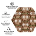thumbnail image 3 of Lsque Beautiful Owl Pattern 4" Drink Coasters Set of 4, PVC Leather Absorbent Coasters, Table Coaster Set Decorative Coffee Cup Coasters Housewarming Gift -Hexagon, 3 of 6