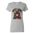 thumbnail image 1 of My Favorite Breed is The One In Need | Colorful Labrador Dog | Dean Russo Art Animal Lover Womens T-Shirt, Heather Grey, L, 1 of 5