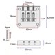 thumbnail image 2 of Pieza trasera de puente de 3 cuerdas con llave para guitarra eléctrica sillín de rodillo piezas de guitarra JShteea Para Estrenar, 2 of 8