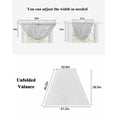 thumbnail image 5 of White Burlap Texture Sheer Waterfall Valance Curtains for Window, Farmhouse Vintage White Rod Pocket Sheer Topper Swag Curtains for Living Room, Kitchen 38.5"W x 47.2"L, 1 Panel, 5 of 7