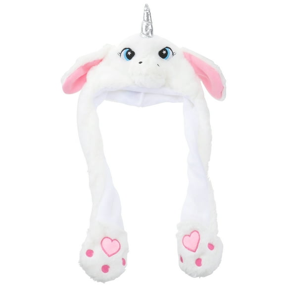 Sombrero móvil con orejas de unicornio divertido, novedad, sombrero de fiesta de carnaval con luces, 1 ud.