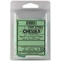 Chessex Marble Oxi-Copper/White Set of 10 d10 Dice