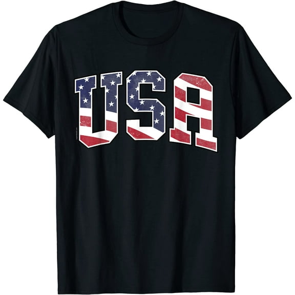 USA T Shirt Women Men Kids Graphic Patriotic American Flag T-Shirt