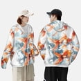 thumbnail image 4 of Gaeub Three Goldfish Watercolor Splash Men's and Women's UPF 50+ Long-Sleeved Sun Protection Clothing, Fishing Shirt Long Sleeve Zip-Large, 4 of 7