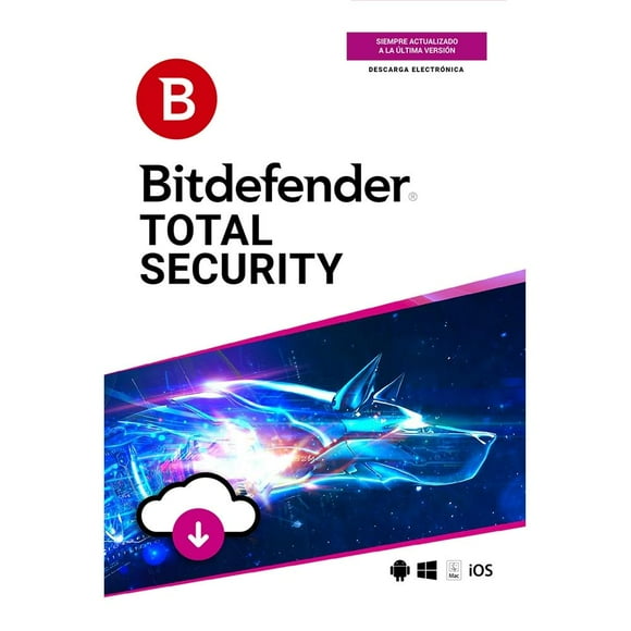 Antivirus Bitdefender Total Security Descarga Digital por 2 Años 10 Usuarios