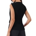 thumbnail image 3 of INSPIRE CHIC Women's Suit Vest Tops Work Sleeveless Button Down Blazer Waistcoat S Black, 3 of 5