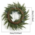 thumbnail image 2 of Scandinavian-Style Plastic Christmas Wreath for Front Door, Fireplace & Indoor/Outdoor Holiday Decor (Non-Lighted Version), 2 of 8