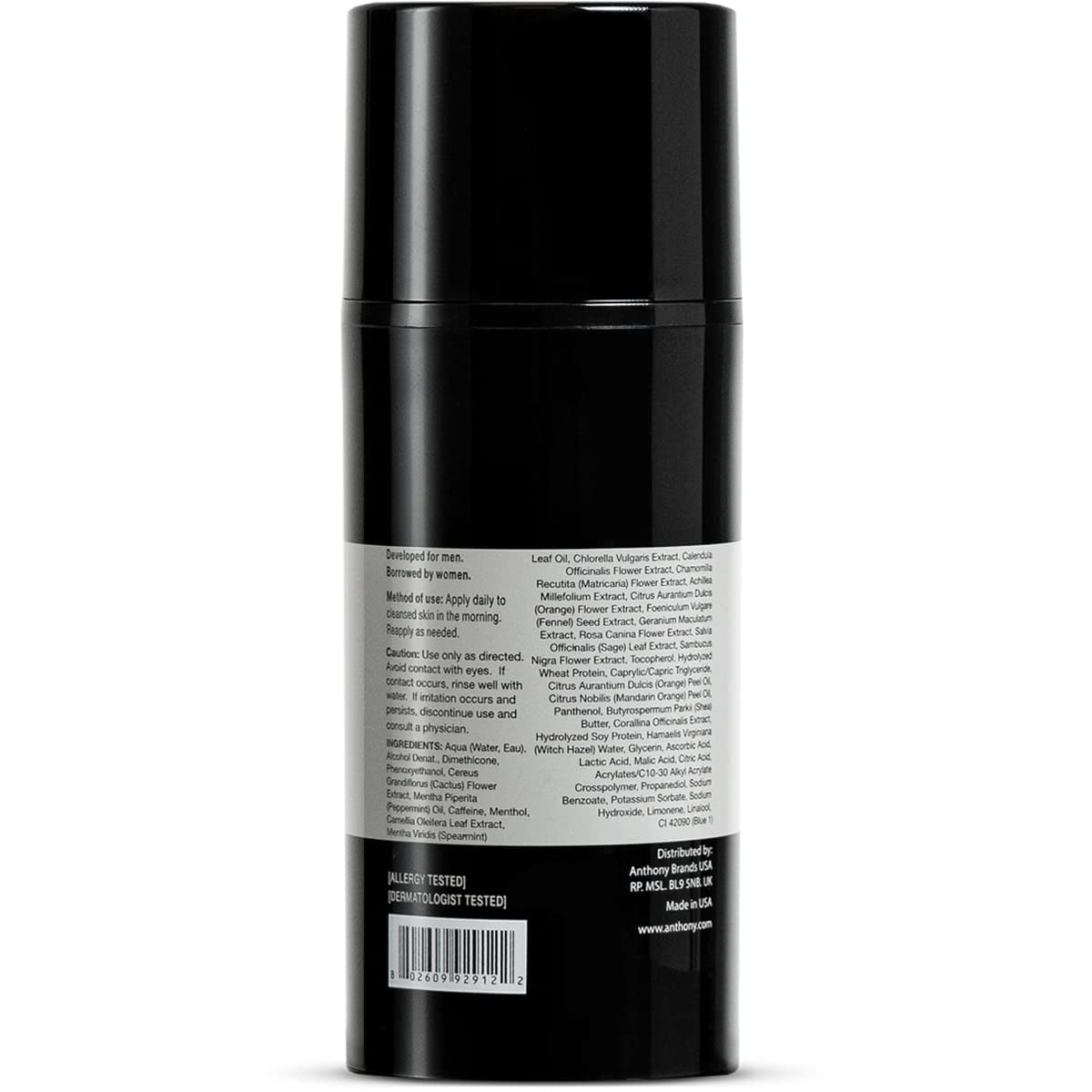 Anthony Wake Up Call, 3 Fl Oz, Face and Anti-Puffiness – Tired Skin Refresher & Moisturizer with Caffeine, Menthol, Green Tea, and Shea Butter Pack of 2
