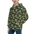 thumbnail image 2 of Kdxio Camouflage Dinosaur Pattern Boys Athletic Unisex Boys Girls Hoodie with Pocket Sweatshirts-Small, 2 of 6