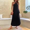 thumbnail image 6 of Odeerbi Off The Shoulder Dresses for Women Slip Dress Summer 2025 Fashion Sleeveless Sling Dress Black, 6 of 9