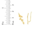 thumbnail image 3 of Floreo 14k Yellow Gold 20mm Leaf Ear Climber Earrings, 3 of 3