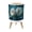 Color 3, variant on Floral Small Trash Can with Lid Elegant Deep Navy Rich Floral Detail 1.8 Gallon Dog Proof Trash Can Round Garbage Can Waste Bin Wastebasket for Bathroom Bedroom Living Room