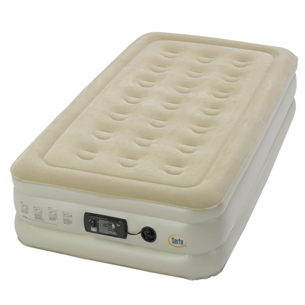 Serta Raised Twin Air Bed Mattress with BuiltIn Insta III Air Pump