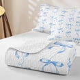 thumbnail image 4 of Erosebridal Girls Cute Bow-tie Quilt Full, Kawaii Cartoon Princess Full Bedspread Sets, 3-Piece, 4 of 7