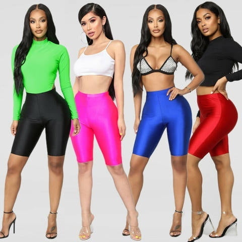 Hot Women Fashion Skinny Short Leggings High Waist Bodycon Yoga