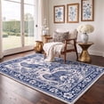 thumbnail image 4 of GENIMO 8'x10' Area Rug for Living Room, Large Machine Washable Non Slip Low Pile Rug for Bedroom Dining Room, Abstract Animal Print, China Blue, 4 of 5