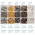 thumbnail image 3 of 1800 Pcs Jewelry Finding Kits 5 Colors Cord Ends Lobster Claw Clasps 5mm Jump Rings for Earring Bracelet Necklace Pendants Jewelry DIY Craft Making 24 Styles/Set, 3 of 6