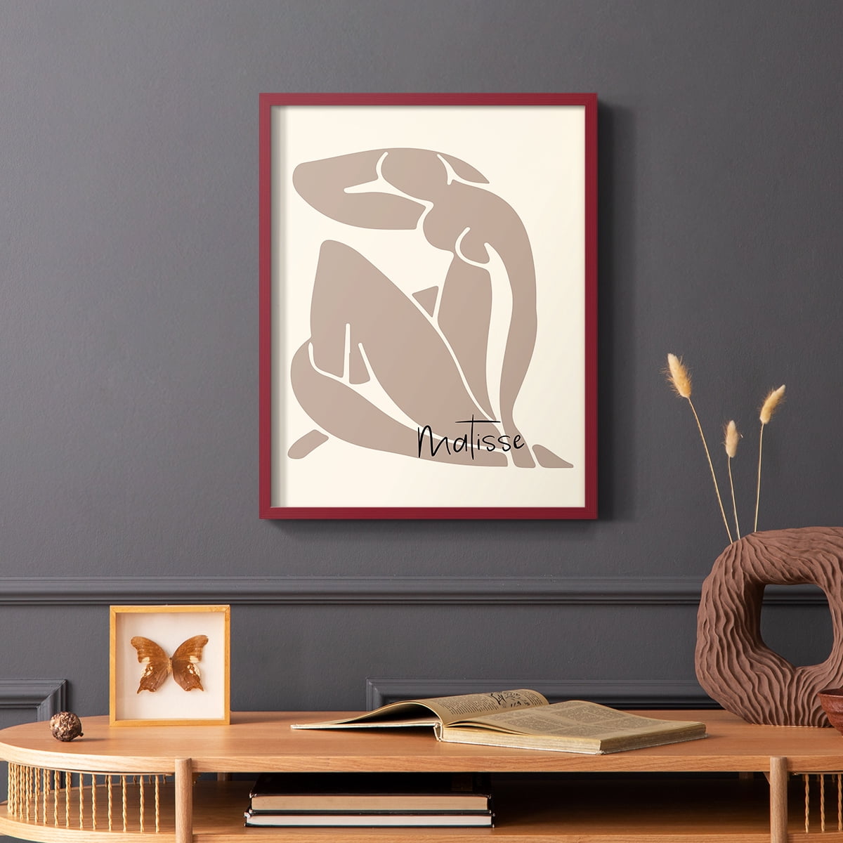 Matisse CCCVIII in Red Solid Wood 11 x 14 Framed Print