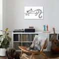 thumbnail image 4 of Art.com Silhouette Of A Lying Black Cat Art Print by Stellis, 36" x 24", 4 of 4
