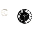 thumbnail image 1 of Estante De Pared Multifuncional Moderno Y Reloj Acrílico Silencioso Que Combina Espacio Para Exhibir Objetos Decorativos En El Hogar, La Oficina, El Hotel, El Baño, Objetos De Colección,, 1 of 8