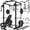 120LBS Black Home gym Package, variant on Power Cage, 2000LBS Squat Rack with with Cable Crossover and Dual Independent Pulley System, Full Cage for Full Body Training, Power Rack with More Training Attachments for Home Gym