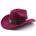 thumbnail image 2 of Western Cowboy Hat with Curved Brim for Outdoor Travel and Riding - Everyday Wear for Country Style Adventure, 2 of 3