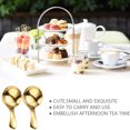thumbnail image 5 of 7 Pcs Stainless Steel Mini Spoons Topboutique Metal Small Spoons Honey Spoons Short Handle Milk Powder Spoons Coffee Spoon Salt Spoons Cute Round Spoon for Sugar Jar Spices Dessert,Gold, 5 of 7