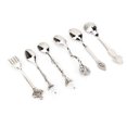 thumbnail image 4 of Innovative Cake Spoon, 6Pcs/Set Food-grade Coffee Spoon, Kitchen Accessory For Home Use Easy To Clean Gold Lucky Knot Fork Handle,Silver Crown Fork Handle,Red Bronze Heart-Shaped, 4 of 8