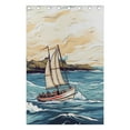 thumbnail image 5 of Lighthouse Ship Waves Island Black Out Curtains 72 Inch Length Curtains for Sliding Glass Doors Bedroom Living Room 2 Pack, 5 of 6