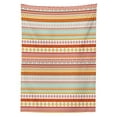 thumbnail image 3 of Ambesonne Tribal Tablecloth Rectangular Table Cover, Striped with Art, 60"x90", Marigold Red and Tan, 3 of 4