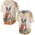 thumbnail image 3 of Happy Thanksgiving Boston Terrier with Turkey Pumpkins Autumn Vibes All Over Print 3D Baseball Shirt Gentleman Dog Lover Gifts Softball Sport - 12018, 3 of 6