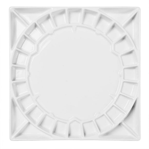 MEEDEN 123/5inch Large Studio Artist Porcelain Watercolor Paint Palette, Mixing Ceramic