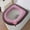 Pink 4W6, variant on Wuztai Warm Toilet Seat Cushion Polyester Fabric 42x37cm, 65g Soft Toilet Cover for Year-Round Comfort Hand Washable, Toilet Seat Pad Toilet Mat