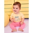 thumbnail image 3 of Garanimals Newborn & Baby Girl Cotton Joggers, Solids & Prints, 4-Pack, Sizes 0 - 24M, 3 of 10
