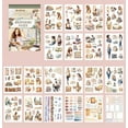 thumbnail image 1 of pstuiky Libro de pegatinas precortadas para diario|20 hojas|pegatinas de moda|mujeres|café|álbumes de recortes|pegatinas PET para diarios basura|suministros, 1 of 7