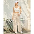 thumbnail image 6 of G4Free Wide Leg Pants for Women 29'' Loose Yoga Capri Pants Cross High Waist Dance Palazzo Casual Pants with Pockets, 6 of 7