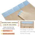 thumbnail image 4 of SEGO Blonde Tape in Hair Extensions 100% Real Remy Human Hair Long Straight Silky Thick Hair Gold Hair Acessories Black/Pink/Purple/Red Hair, 4 of 9