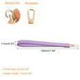 thumbnail image 2 of Leather Wristlet Strap, 7.48" Hand Wrist Lanyard Bag Key Chain (Light Purple Gold), 2 of 6