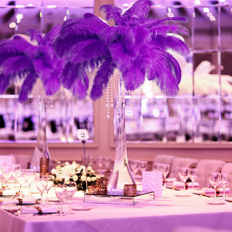 10Pcs Ostrich Feathers Plume DIY Dinning Table Centerpieces