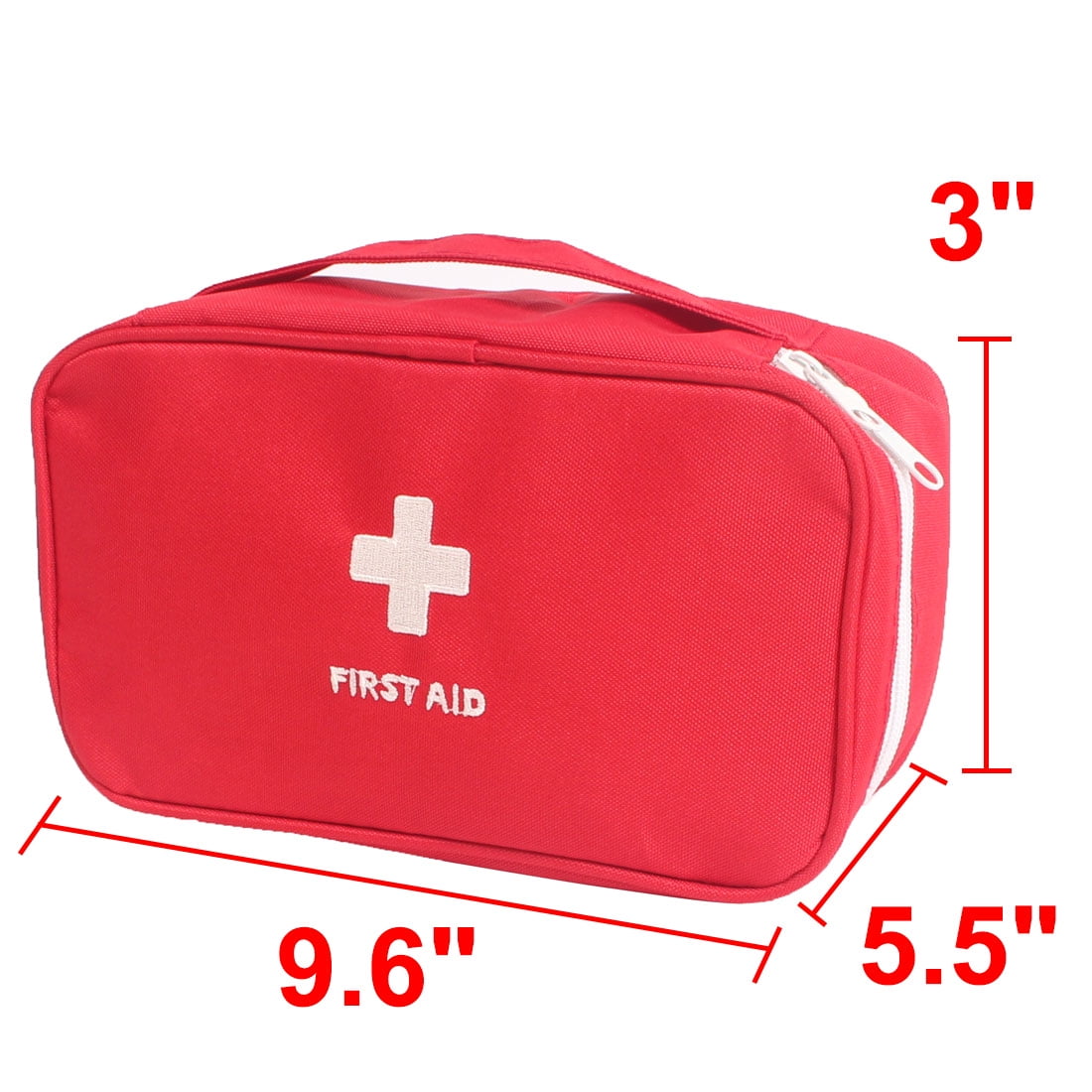 Unique Bargains Sport Camping Hiking Medic First Aid Empty Kit Storage Bag Red