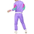 thumbnail image 4 of Women Mens 2 Piece Outfits 90s Retro Hip Hop Costumes Long Sleeve Coat Long Pants Two Piece Tracksuit Set Clothing, 4 of 5