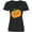 AB-Black, variant on Inktastic Smiling Pumpkin, Halloween, Orange Pumpkin Women's V-Neck T-Shirt