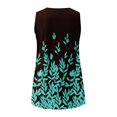 thumbnail image 5 of Gibobby Camiseta sin mangas con cuello en V y estampado de flores degradadas para mujer(Negro,M), 5 of 5