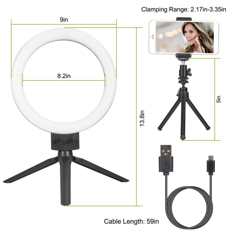 Professional Selfie Ring Light Set, iMountek 18 Dimmable LED Ring Light  with Tripod Phone Holder Carrying Bag 
