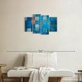thumbnail image 2 of Elephant Stock Blue Cargo Containers Wall Art - Horizontal Multi Panel Canvas - Living Room Wall Decor - Abstract Multi Panel - Teal And Turquoise Decor - 30" x 18", 2 of 4